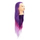 thumbnail image 3 of Cabeza de maniquí de pelo, cabeza de maniquí de pelo, cabeza de muñeca de pelo morado, modelo de entrenamiento de peinado, ingeniería de precisión, 3 of 12