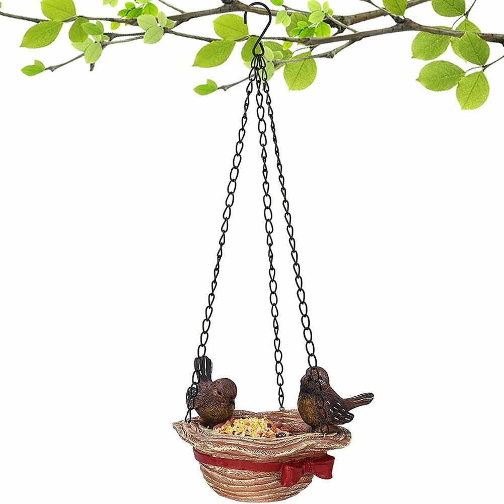Lowestbest Hanging Bird Feeder, Resin Hummingbird Wild Feeder, Aviary with Hooks Weatherproof and Rustproof Lowestbest Hanging Bird Feeder, Resin Hummingbird Wild Feeder, Aviary with Hooks Weatherproof and Rustproof