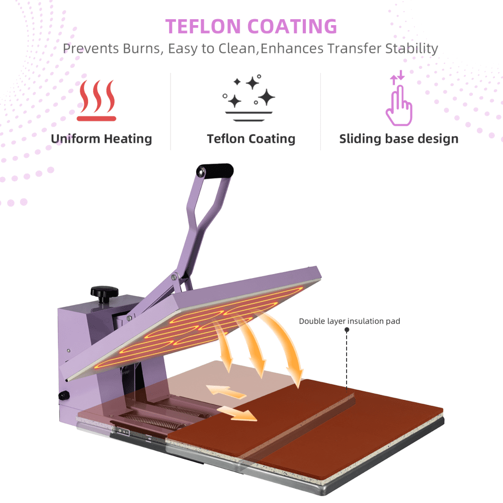 16x24 Manual Heat Press Machine With Slide-out base