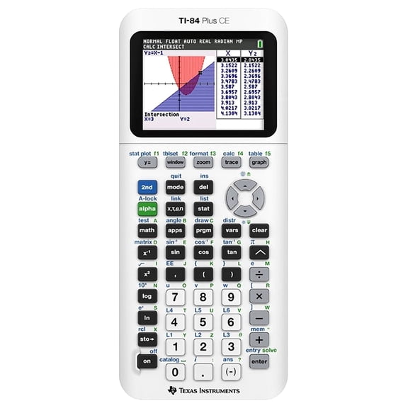 Texas Instruments TI-84 Plus CE Graphing Calculator, White