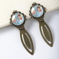thumbnail image 3 of Cupid Vintage Copper-colored Lace Bookmarks: Stainless Steel Reading Accessories for Book Lovers - Set of 2, 3 of 5