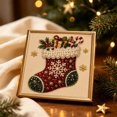 thumbnail image 5 of Diy Christmas Pearl Diamond Painting Art Kit With Frame,Christmas Stocking Diamond Art Craft Set for Adults, Handmade Holiday Wall Decor, Beginner Painting Kit for Christmas Home Decoration, 5 of 6