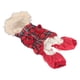 thumbnail image 5 of Abrigo de invierno para perros, ropa gruesa de poliéster y forro polar acolchado a cuadros para mascotas, ropa cálida con capucha para perros pequeños, 5 of 8