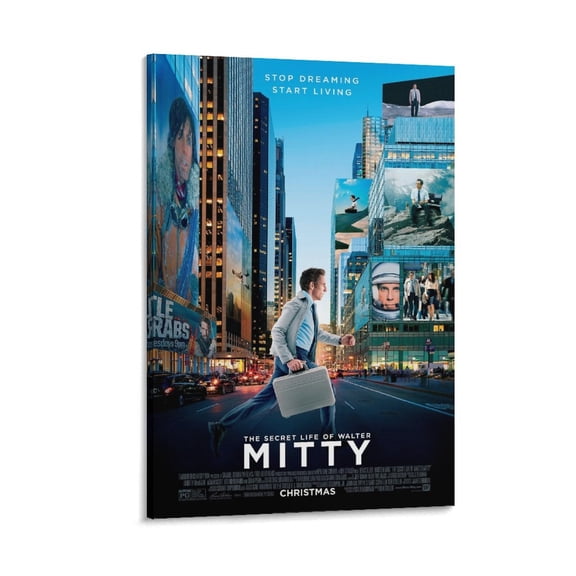 The Secret Life of Walter Mitty Classic Movie Poster Picture Print Wall Art Poster Painting Canvas Posters Artworks Gift Room Aesthetic 24x36inch(60x90cm)