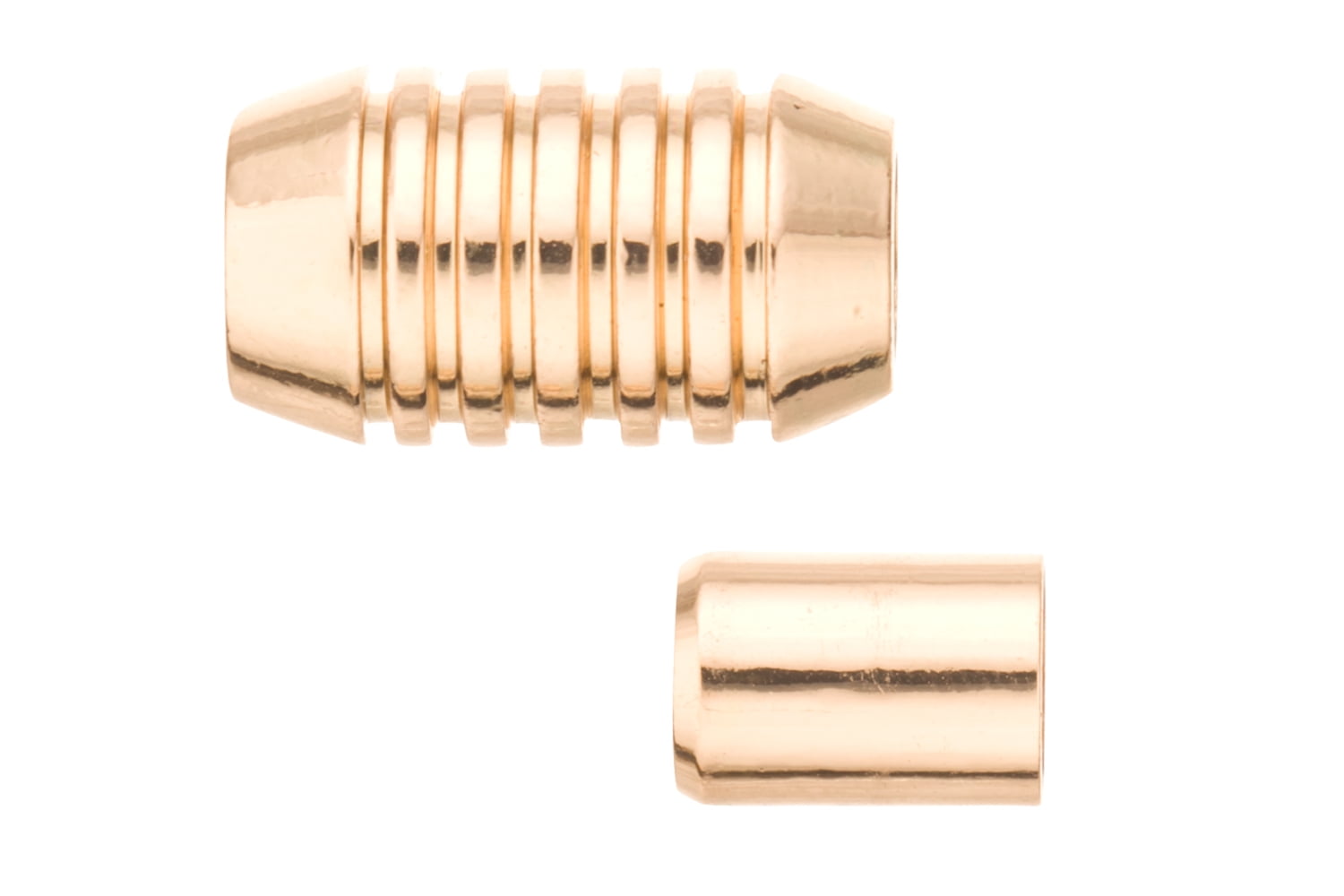 2pcs Swirl Barrel Jewelry Clasps GlueIn Ends Gold Finished