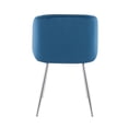 thumbnail image 6 of LumiSource Chrome, Blue Velvet Fran Chair - Set of 2, 6 of 9
