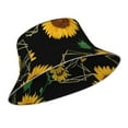 thumbnail image 2 of Easygdp Sunflowers3 Double-Sided Reflective Fisherman Hat,Sun Visor,Casual Hat,Fluorescent Hat,Suitable For Outdoor And Night Walking,Unisex, 2 of 9