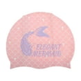 thumbnail image 1 of Gorro de natación impermeable de cola de pez de silicona 1 Pc Rosa Púrpura, 1 of 5