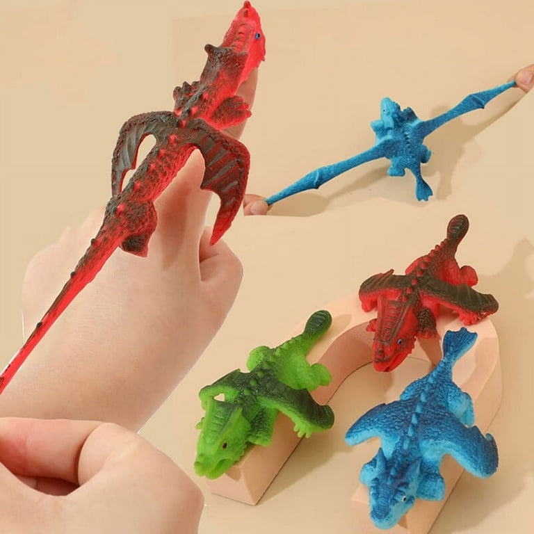 1X Slingshot Dinosaur Finger Toys, Catapult Toys Elastic Finger