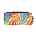 thumbnail image 2 of Portable Makeup Storage Bag 7.87×3.35×2.16in Portable Design Pu Leather Made Of A Bag For Multi-Use Indianred Tie-Dye Background Vibrant Colors And Swirling (3), 2 of 4