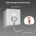 thumbnail image 3 of 8pack Adhesive Hooks 22ib(max), Waterproof And Rustproof Wall Hooks, 3 of 5