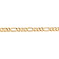 thumbnail image 3 of Solid 10K Yellow Gold Big Heavy 6.0mm Concave Figaro Chain Necklace 20" - with Secure Lobster Lock Clasp, 3 of 5