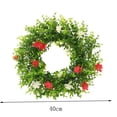 thumbnail image 2 of Couronne de Simulation de Fleurs Sauvages Printemps 2024 Décoration Suspendue pour Porte d'Entrée, 2 of 9