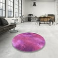 thumbnail image 4 of Ahgly Company Machine Washable Indoor Rectangle Transitional Deep Pink Area Rugs, 2' x 3', 4 of 7