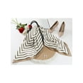 thumbnail image 5 of INSPIRE CHIC Women 35" Striped Square Scarf, Large Satin Silk Like Scarves Shawl Neckerchief Head Wrap Bandanas 35.4x35.4" Beige, 5 of 6