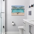 thumbnail image 5 of Beach Wall Art Motivational Sea Turtles Wall Decor Inspirational Inhale Exhale Quotes Canvas Prints Blue Sea Palm Trees Pictures Modern Home Framed Artwork for Living Room Bedroom Bathroom 16"x12", 5 of 6