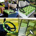 thumbnail image 7 of XYZCANDO Clover 4pcs Golf Cart Seat Covers Golf Cart Steering Wheel Covers Golf Cart Flags St. Patrick's Day Golf Cart Decor Golf Cart Seat Towel Steering Wheel Protector Decoration Banner Green, 7 of 7