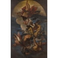 thumbnail image 2 of Follower Of Paolo Veronese 17x24 Gold Ornate Framed and Double Matted Museum Art Print Titled - Jupiter Throwing Thunderbolts at the Vices, 2 of 4