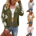thumbnail image 5 of FAROOT Cardigan à Manches Longues en Tricot avec Motif Floral, 5 of 5