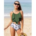 thumbnail image 2 of Girls Swimsuit 2 Piece Bikini Set Tiered Ruffled, 2 of 7