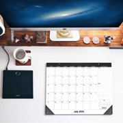Nekmit Desk Calendar 2025-2026, Desk Pad Calendar 14 x 11, Black