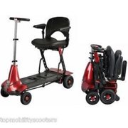 Solax Mobility - Mobie Plus - Folding Travel Scooter - 4-Wheel - Red - PHILLIPS POWER PACKAGE TM - $500 VALUE