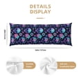 thumbnail image 2 of KLL Ultra Soft Microfiber Body Pillow Cover/Pillowcases 20"x54" with Hidden Zipper Closure-Flower Blue Skull, 2 of 5