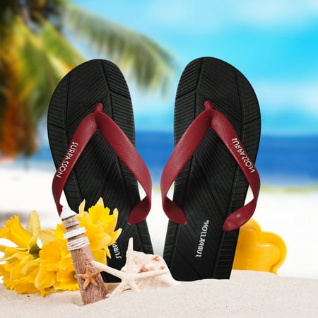 

HIBRO Men Shoes Flat Bottom Herringbone Slippers Flip Flops Fashion Summer Sandals Flat Bottom Men s Flip Flops Beach Sandals