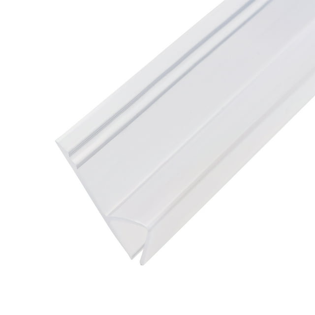 Uxcell H-Type Barrera Inferior de Puerta de Vidrio Sin Marco Tira de Sello Plástico Transparente 1pcs 0.79''x0.47''x78.74