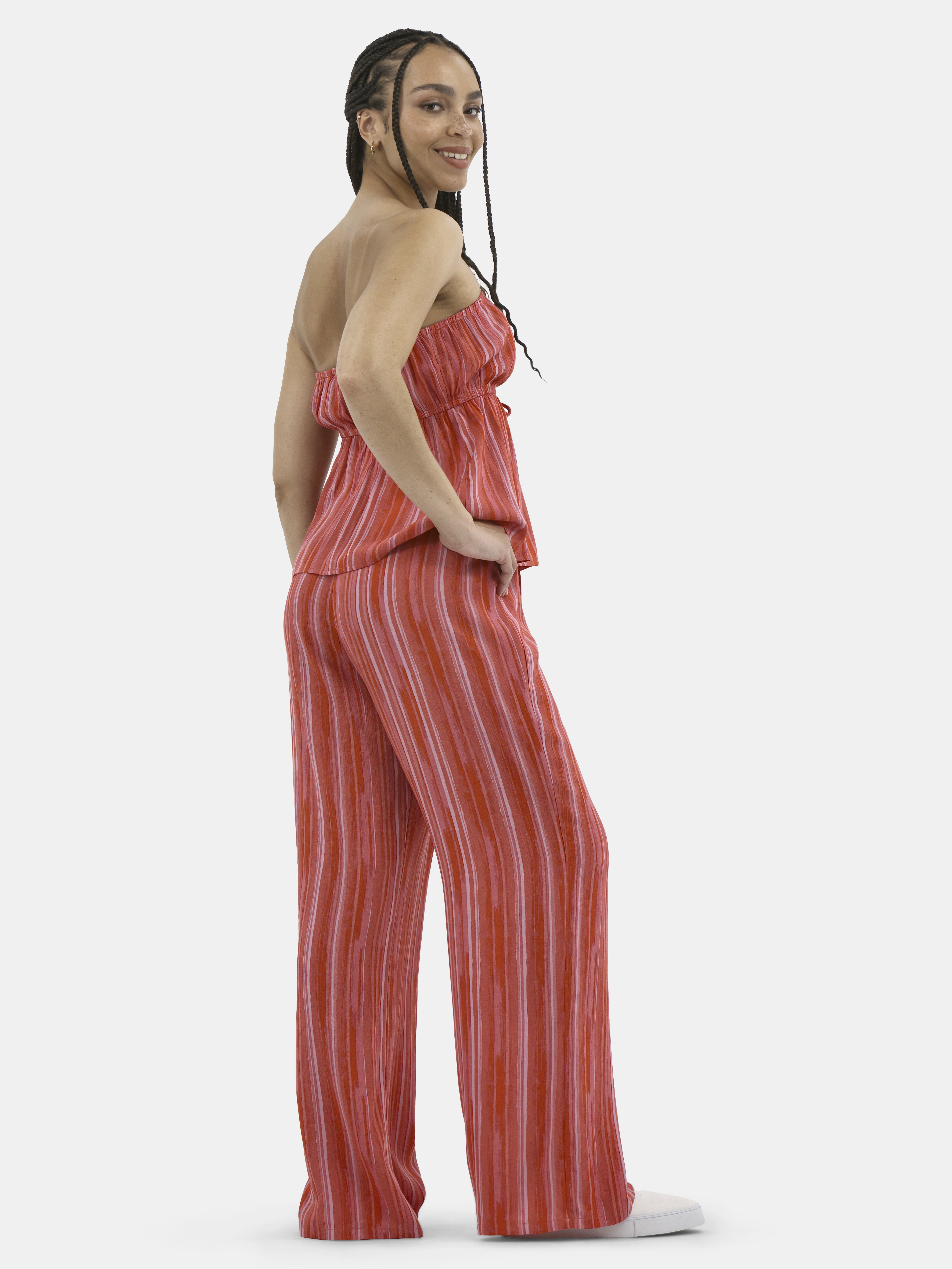 No Boundaries Tube Top and Palazzo Pants Set, 2-Piece, Women's