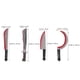 thumbnail image 4 of cuchillos sangrientos de Halloween, machetes de plástico, cuchillos falsos, accesorios para fiestas de Halloween., 4 of 7