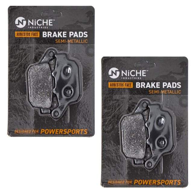 Niche Rear Brake Pad Set for Kawasaki Z800 Semi-Metallic Motorcycle 2 Pack 519-KPA2444D