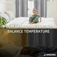 thumbnail image 5 of White Geometric Blackout Curtains for Bedroom/Living Room, Thermal Insulated Kitchen Curtains, Modern Minimalism Black Striped Lines Grommet Darkening Window Treatment Drapes 27.5"x39"x2, 5 of 8