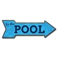 thumbnail image 1 of SignMission P-ARROW8-999566 8 x 24 Po de Large au Panneau Fléché de la Piscine, 1 of 4