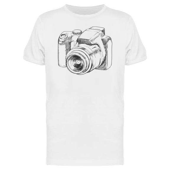 Retro Camera Doodle Sketch Tee Men's -Image by Shutterstock