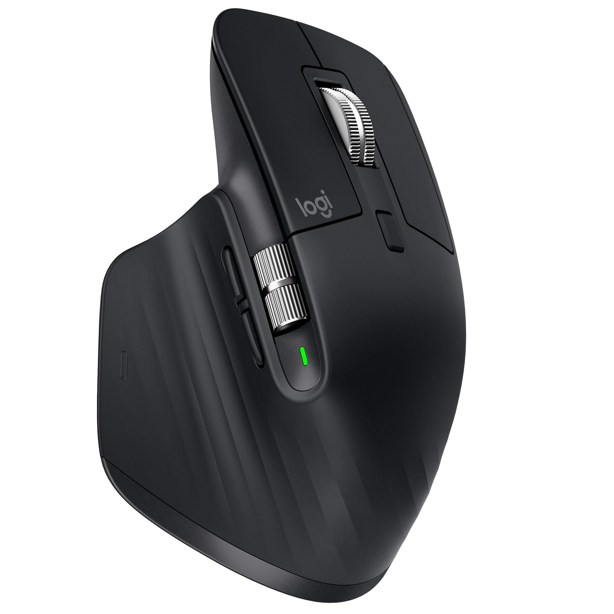 Logitech MX Master 3S Performance Wireless Mouse (Pale Gray) with 