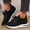 Black, variant on YOUYEDIAN Sneakers for Women Fashion Lace-up Breathable Mesh Casual Platform Comfy Sneakers Versatile Soft Mesh Slip On Sport Walking Shoes