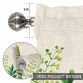 thumbnail image 2 of Ferns Leaf Window Valance for Kitchen, Spring Sage Green Leaves Farmhouse Rod Pocket Short Curtain for Small Windows, Light Filtering Decorative Valance, 60 x 14 Inch, 2 of 9