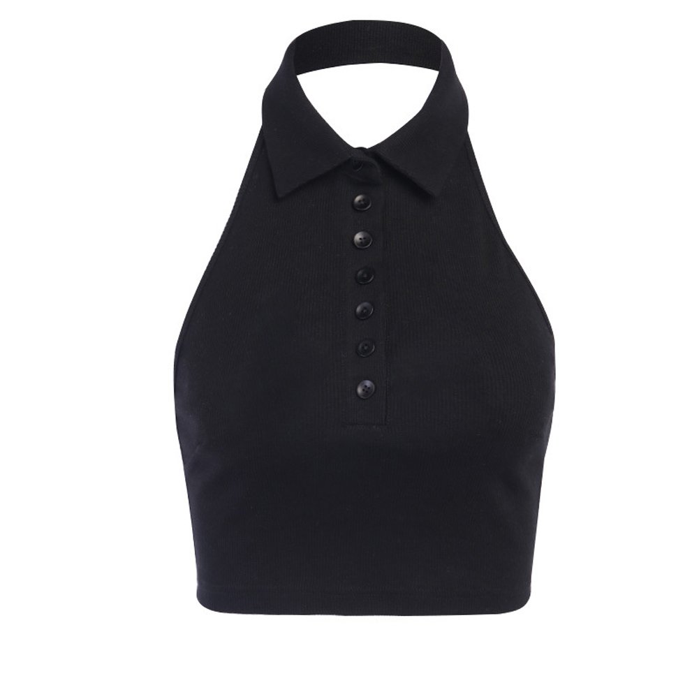 hirigin Women Sleeveless Halter Crop 