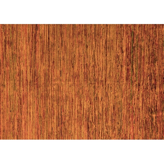 Ahgly Company Indoor Rectangle Abstract Orange Modern Area Rugs, 2' x 3'