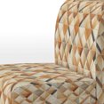 thumbnail image 4 of Designart "Rustic Geometric Lattices In Beige And Brown" Beige Check Upholstered Accent Chair - Modern Arm Chair For Bedroom, 4 of 7