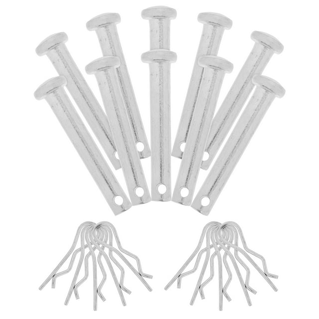 KAKOWELY coupling pin scaffold 10 Sets Replacement Coupling Pin Scaffold Spring Retainer Pin Locking Pin Part for Scaffolding Fixing Pin Lock and Metal Dowel Pegs for Self Closing Silver