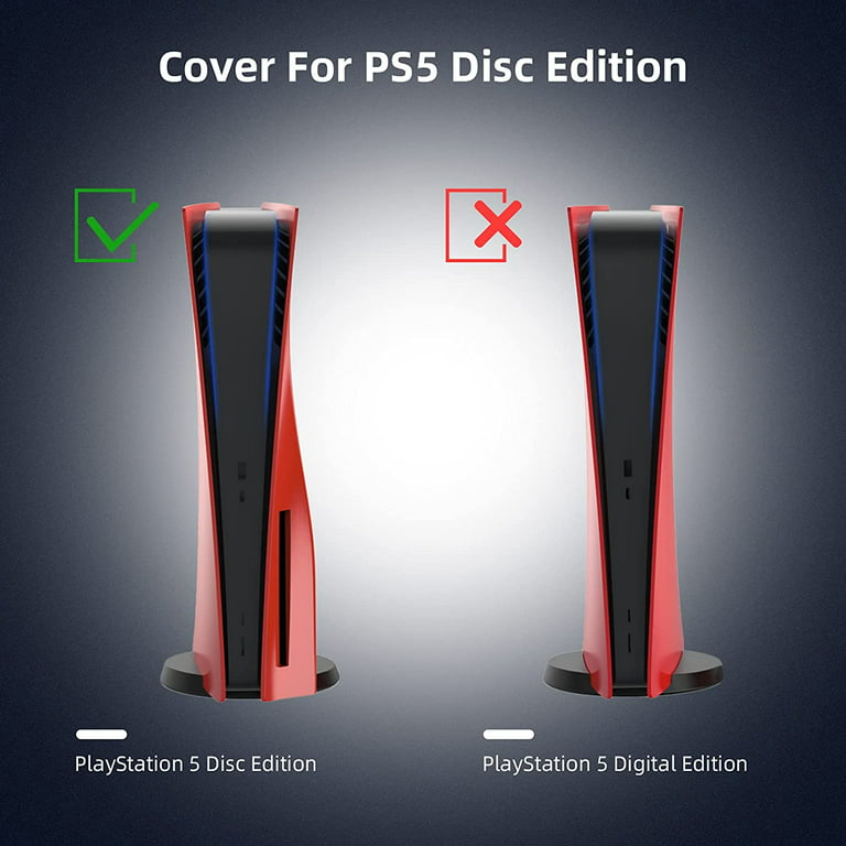 PS5 Accessories Plates for Playstation 5 Disc Edition, ABS Anti-Scratch  Dustproof Protective Shell Cover, Replacement Face Plate for PS5 Disc  Edition