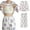 Purple, variant on Tnhcen Two-Piece Female Nightdress Set with Breast Pads Long Sleeve Adorable Pajamas and Relaxing Homewear​ M-3XL