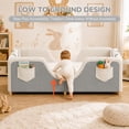 thumbnail image 2 of SLSY Toddler Bed, Low-to-Ground Child Bed with Built-in Side Pockets for Books & Toys, Premium Foam Padding, CPC-Certified, Odor-Free Fabric, 2 of 9