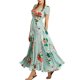 thumbnail image 1 of SAYOO Vestido bohemio femenino, estampado de flores de verano con cuello en V corto / media manga de una pieza para damas, S / M / L / XL / XXL SAYOO  moda, 1 of 7