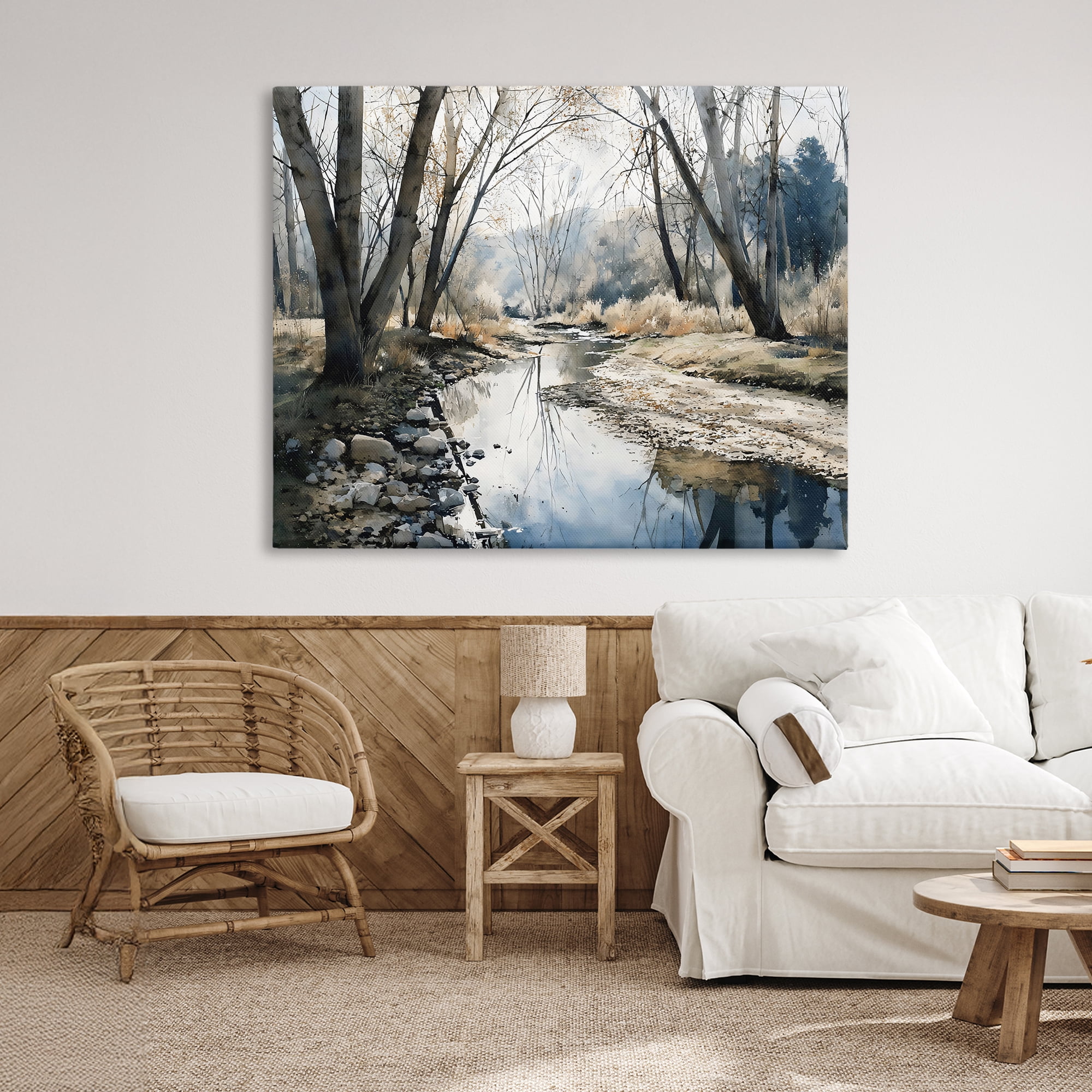Stupell Industries Serene Reflections at Autumn Creek Canvas Wall Art, design by Franklyn Gregory