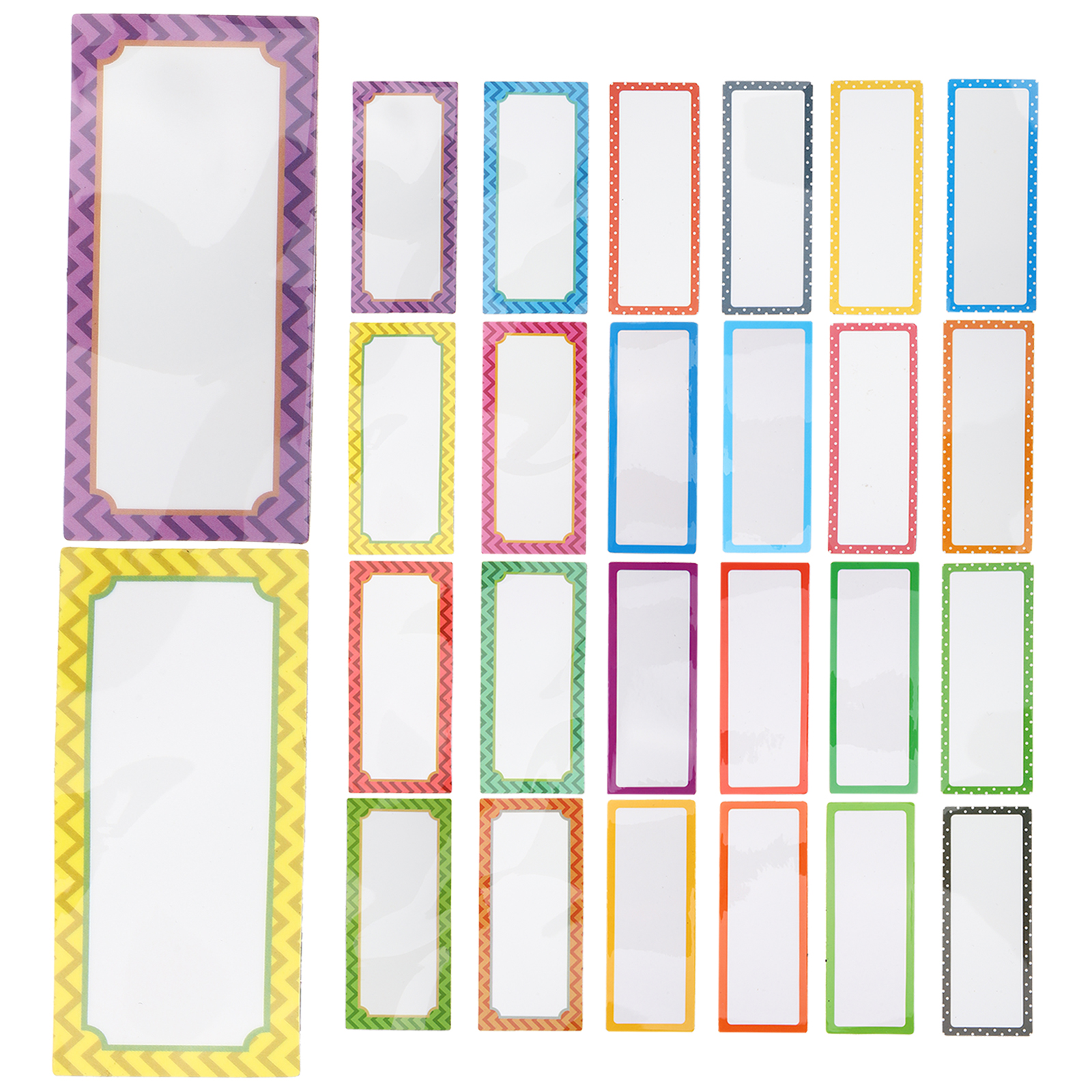 3 Sets Dry Erase Name Tags Reusable Label Plate Rainbow Neon