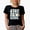 Black, variant on Stay Pawsitive Pun, Groovy Text & Dog or Cat Paw Art Merch Gift, Navy Blue T-Shirt, Small