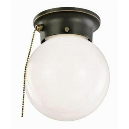 1 Light Ceiling Mount Globe With, Closet Ceiling Light With Pull Chain